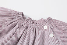 Load image into Gallery viewer, NouNelle Brown Girl Pinstripe Shirt And Suspender Set