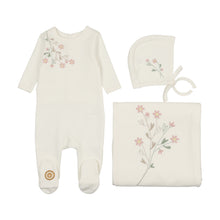 Load image into Gallery viewer, Mon Tresor Budding Blossoms Girls Layette Set - Ivory &amp; Pink
