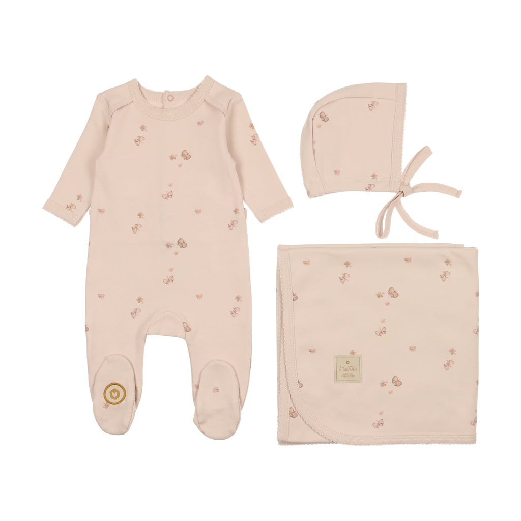 Mon Tresor Butterfly Bliss Layette Set - Barely Pink