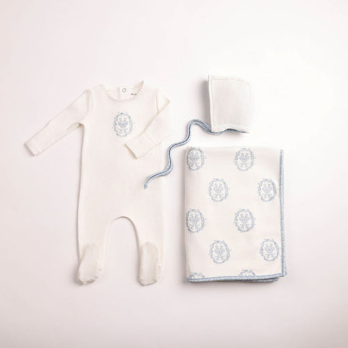 Bee & Dee Boys Butterfly Motif Layette Set - Chalk White