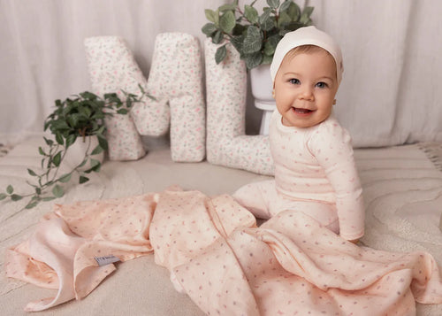 Mini Label Butterfly All Over Print Layette Set - Pink