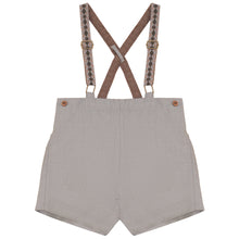 Load image into Gallery viewer, Calla Lili Boys Shorts With Knit Suspenders - Taupe