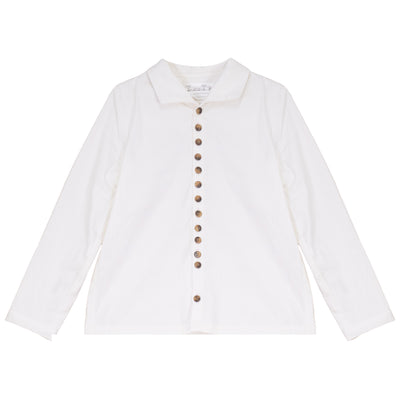 Calla Lili Boys Shirt With Buttons - Cream