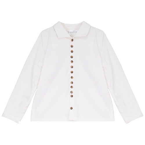 Calla Lili Boys Shirt With Buttons - Cream