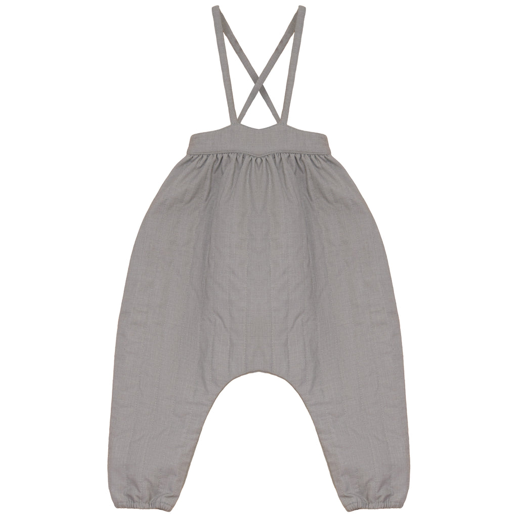 Calla Lili Baby Girls Quilted Overall - Taupe