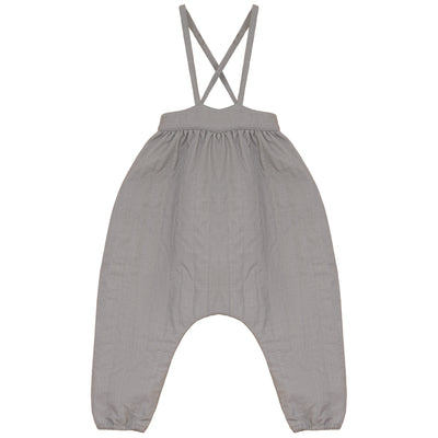 Calla Lili Baby Girls Quilted Overall - Taupe
