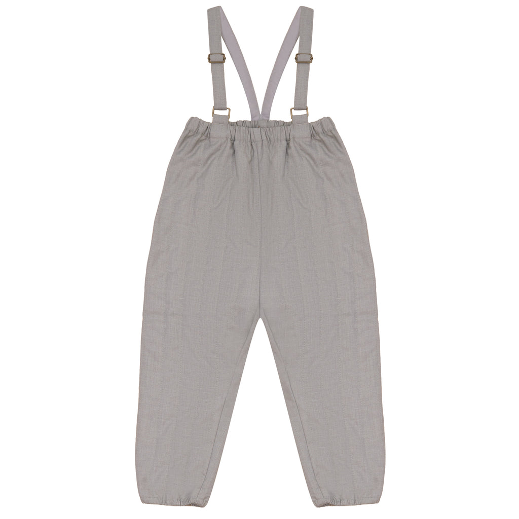 Calla Lili Baby Boy Quilted Overall - Taupe