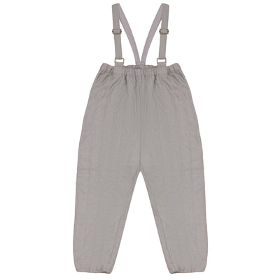 Calla Lili Baby Boy Quilted Overall - Taupe