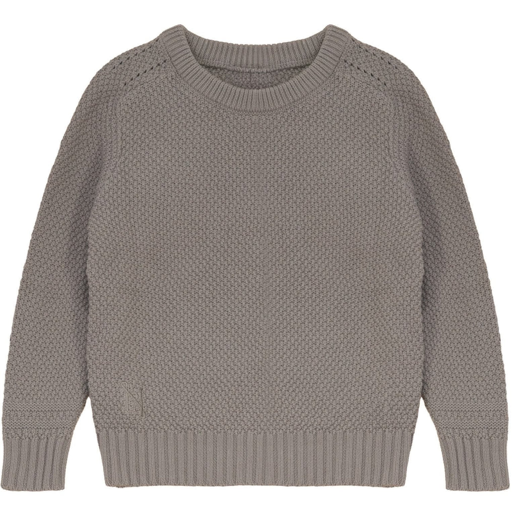 Calla Lili Boys Knit Round Neck Sweater - Taupe