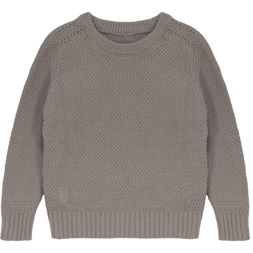 Calla Lili Boys Knit Round Neck Sweater - Taupe