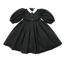 Load image into Gallery viewer, Coco Blanc Black Taffeta Dress - 3/4 Sleeves