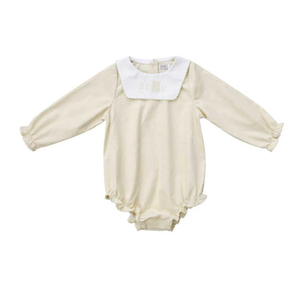 Coco Blanc Corduroy Romper - Cream