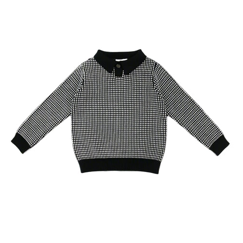 Coco Blanc Boys Collared Sweater