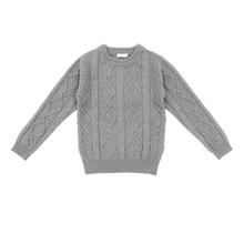 Load image into Gallery viewer, Coco Blanc Diamond Crew Sweater - Grey