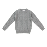 Coco Blanc Diamond Crew Sweater - Grey