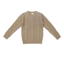 Load image into Gallery viewer, Coco Blanc Diamond Crew Sweater - Mocha