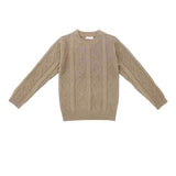 Coco Blanc Diamond Crew Sweater - Mocha