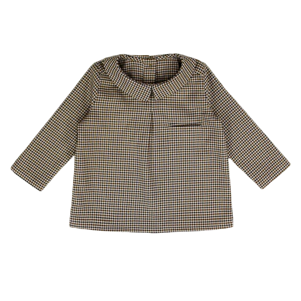 Coco Blanc Houndstooth Peter Pan Shirt