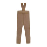 Coco Blanc Knit Suspender Leggings - Mocha