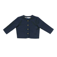 Load image into Gallery viewer, Coco Blanc Navy Cropped Blazer