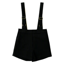 Load image into Gallery viewer, Coco Blanc Black Suspender Shorts