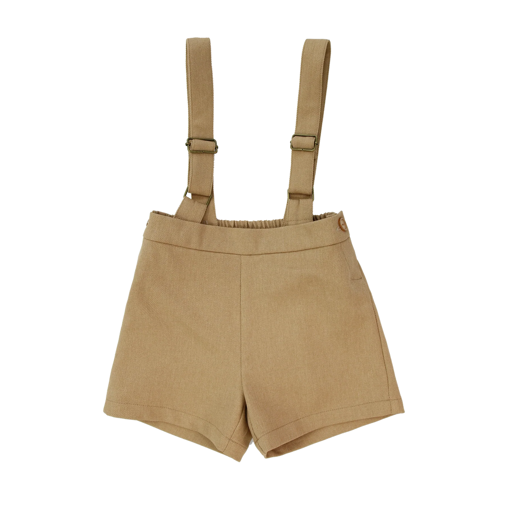 Coco Blanc Camel Suspender Shorts