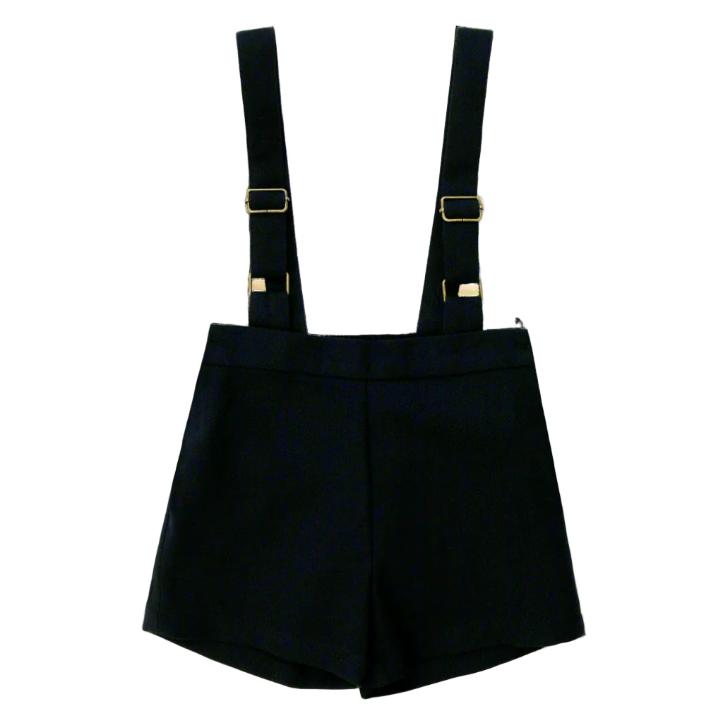 Coco Blanc Navy Suspender Shorts