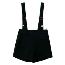 Load image into Gallery viewer, Coco Blanc Navy Suspender Shorts