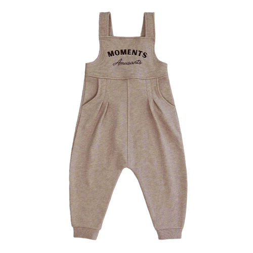 Coco Blanc Marled Blush French Terry Overall