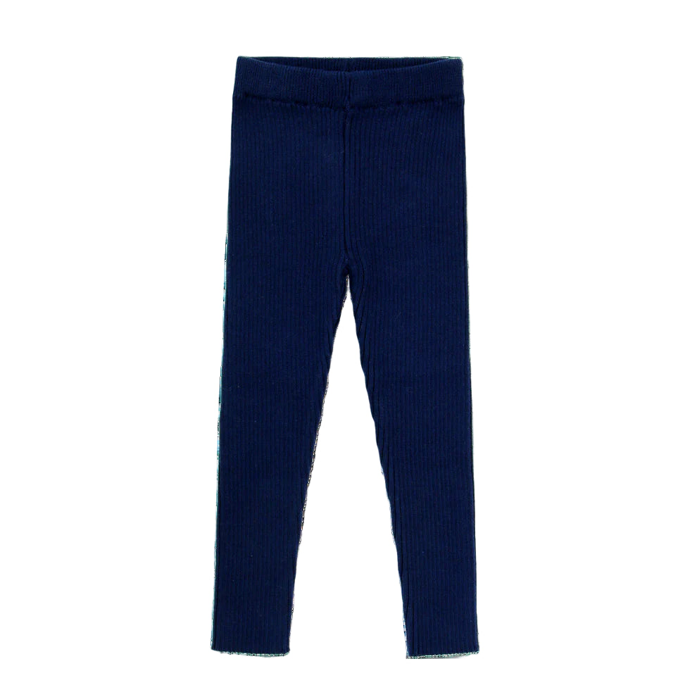 Coco Blanc Navy ribbed leggings