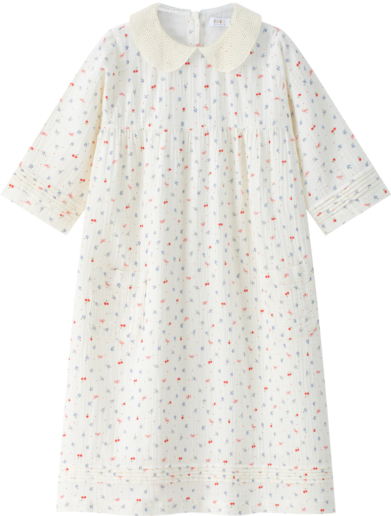 Coco Blanc Cherry Gauze Dress