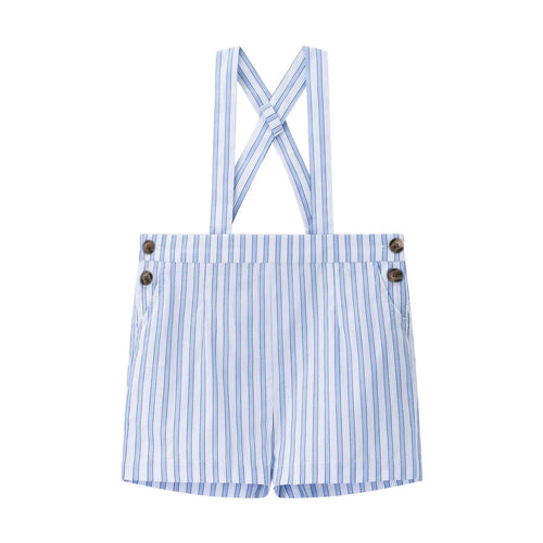 Coco Blanc Striped Suspender Shorts