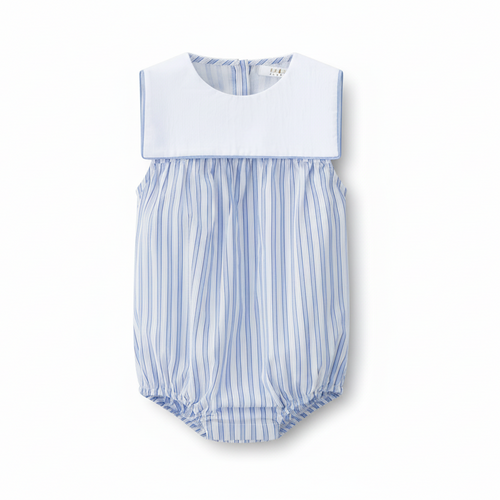 Coco Blanc Striped Sailor Romper