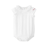 Coco Blanc Ruffle Collar Romper - White