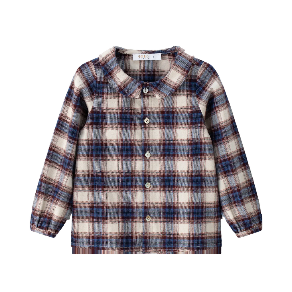 Coco Blanc Plaid Shirt - Burgundy/Blue