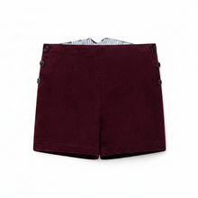 Load image into Gallery viewer, Coco Blanc Double Breasted Shorts - Burgundy