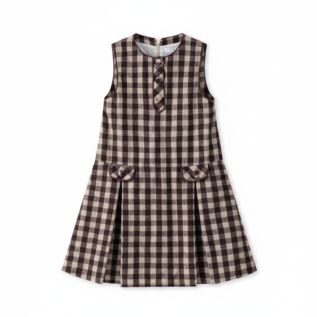 Coco Blanc Gingham Jumper - Burgundy