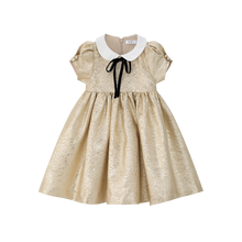 Load image into Gallery viewer, Coco Blanc Jaquard Dress - Gold