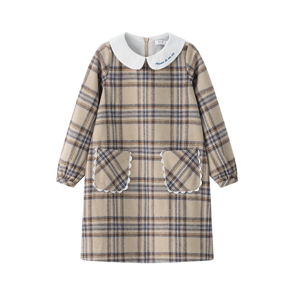 Coco Blanc Plaid A-Line Dress