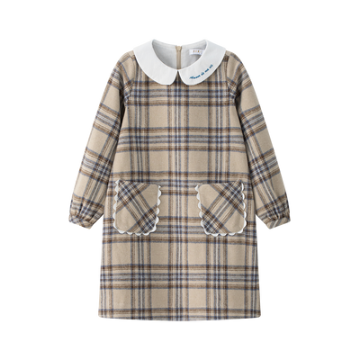 Coco Blanc Plaid A-Line Dress