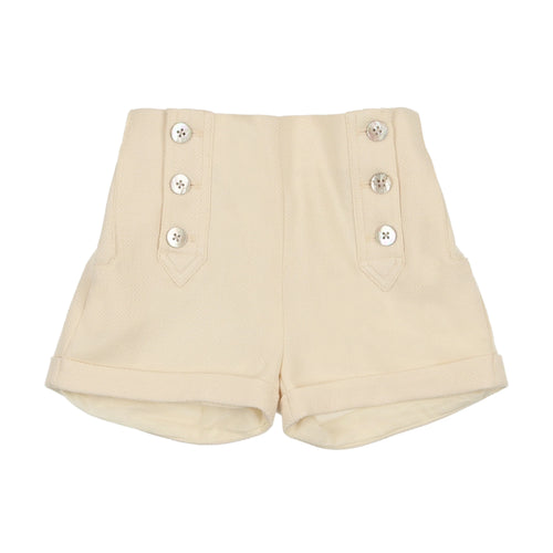 Coco Blanc Button Shorts - Cream