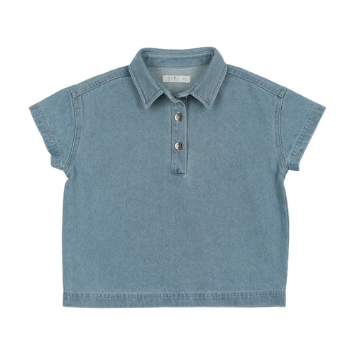 Coco Blanc Oversized Denim Shirt - Blue Denim