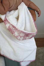 Load image into Gallery viewer, Little Threads Pink Toile Bath Towel