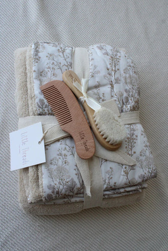 Little Threads Wooden Baby Brush & Comb Set