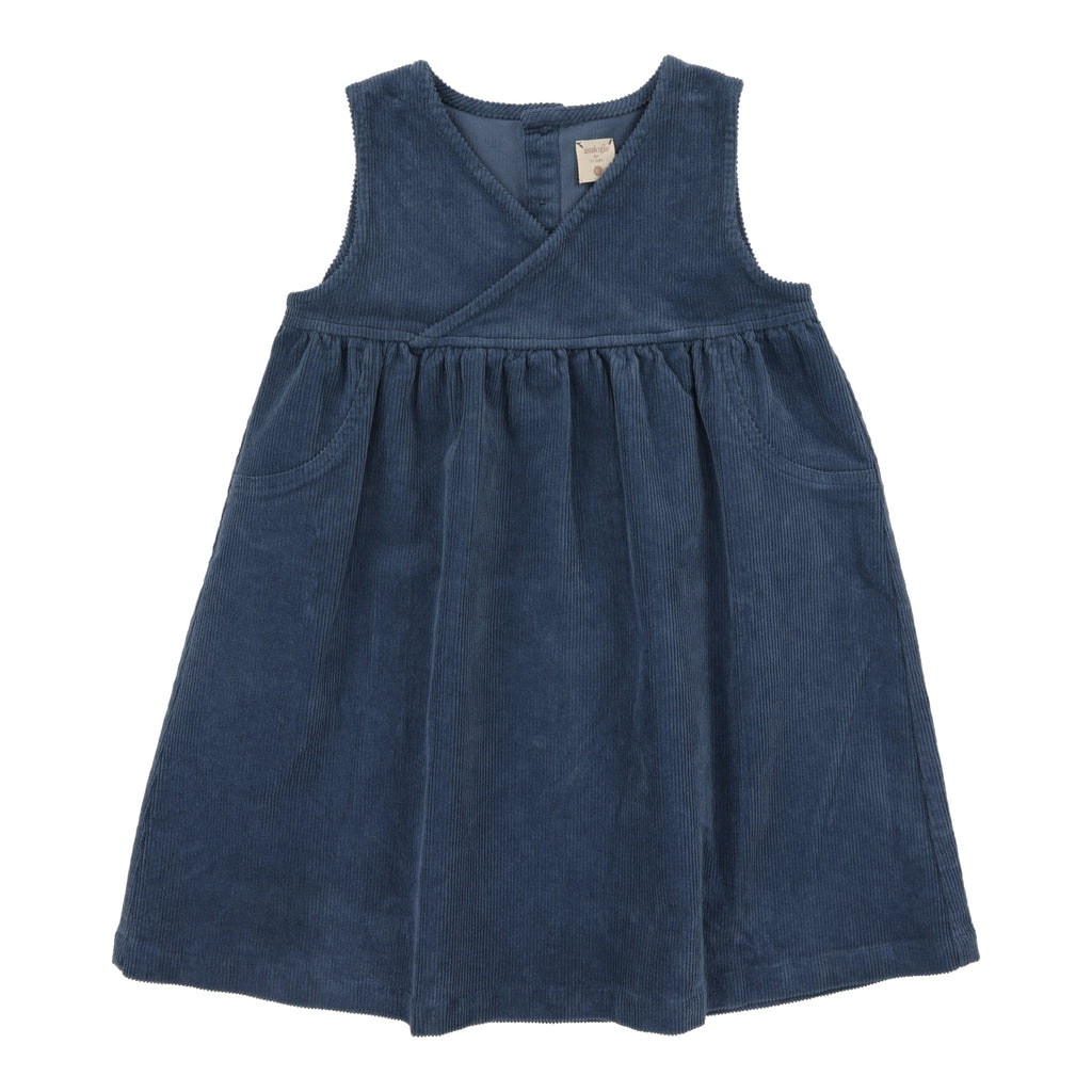 Lil Legs Corduroy Jumper - Off Blue