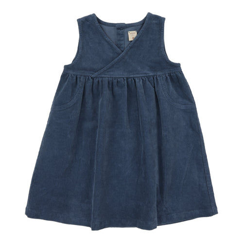 Lil Legs Corduroy Jumper - Off Blue