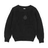 Lil Legs Chunky Crest Knit Sweater - Black