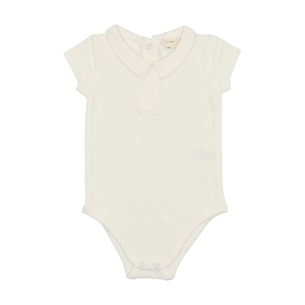 Lil legs Collar Onesie - Winter White