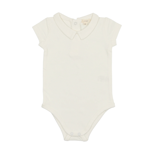 Lil Legs Collar Onesie Short Sleeve - Off White