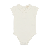Lil Legs Collar Onesie Short Sleeve - Off White
